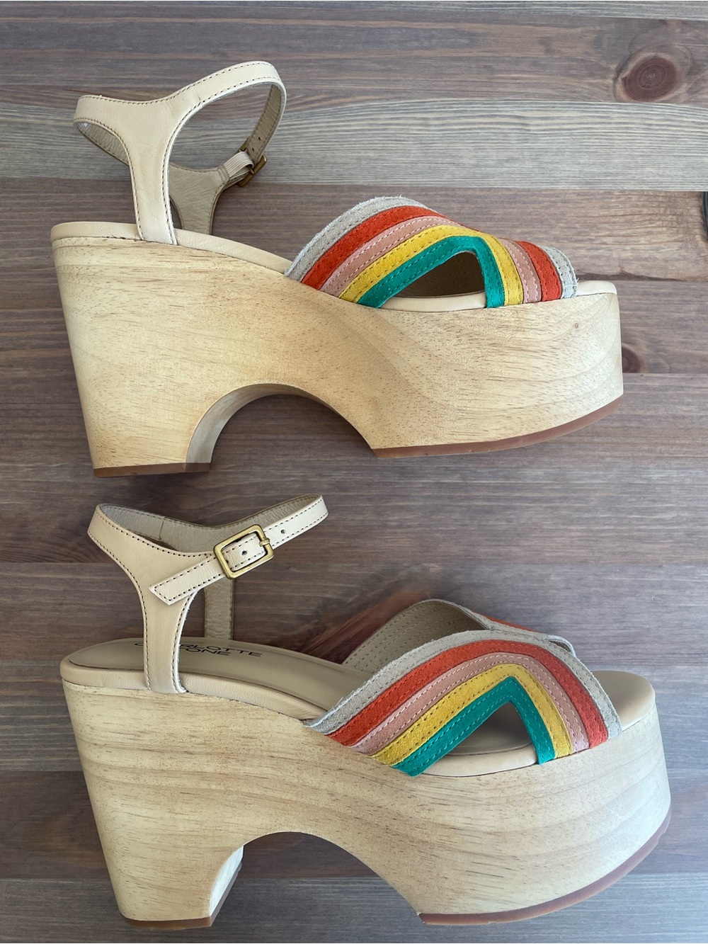 Charlotte Stone Donna Platform Clogs Rainbow - Picture 5 of 9